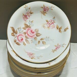 Notitake Rosilla Small Bowls 5.5 Inch Set Of 8 Beautiful Porcelain Vintage